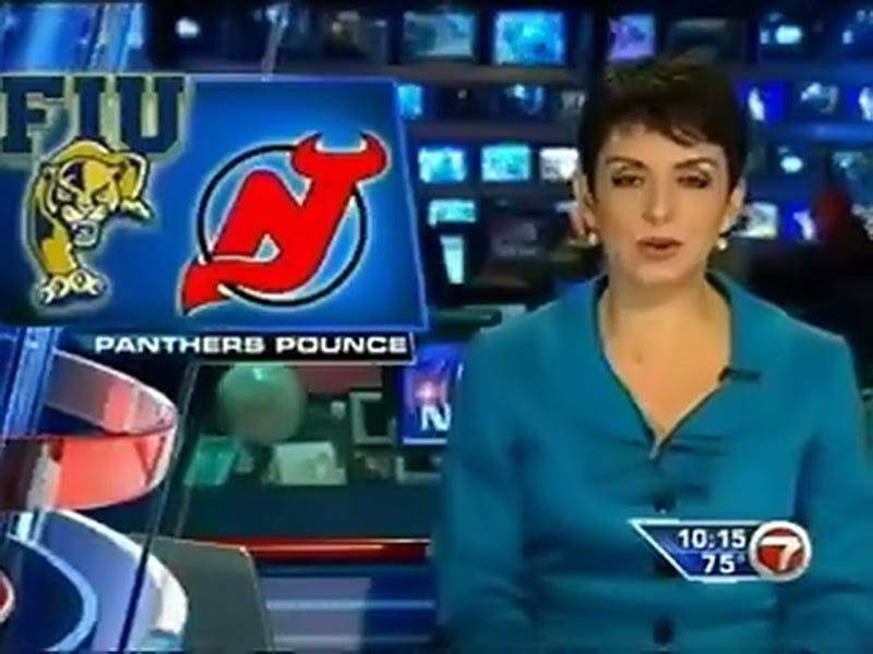 Illustration for article titled Miami TV Station Congratulates The Florida International University Panthers On Their Stanley Cup Playoff Win