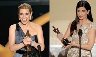 Illustration for article titled The Myth Of The Oscar Curse: Gossips Struggle To Make Sense Of Bullock And Winslet Dramas