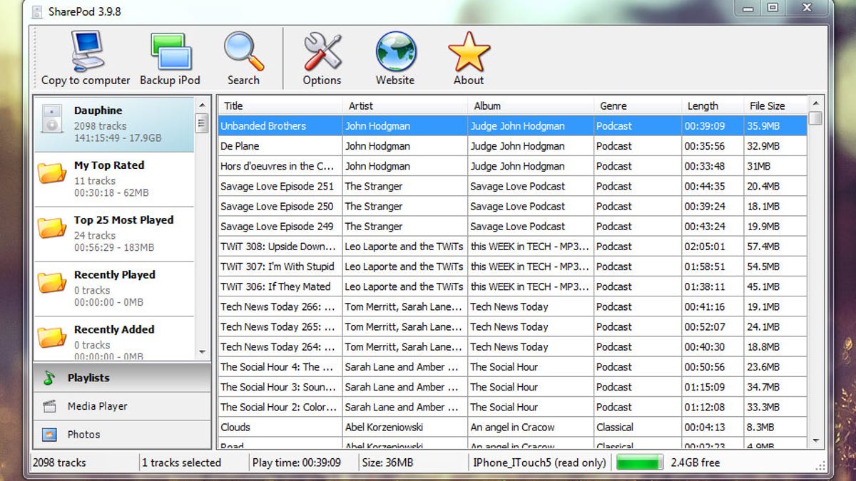 Move your music lists