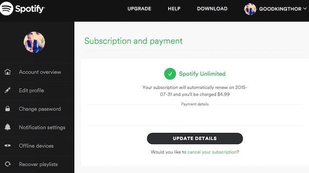 photo of PSA: Do Not Pay for Spotify and Rdio Subscriptions Through iTunes image