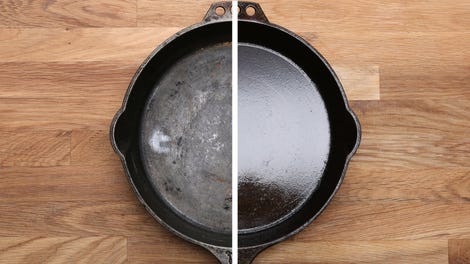 iron cast skillet cook cooking pan seasoning oil should clean flaxseed pans prepare learn