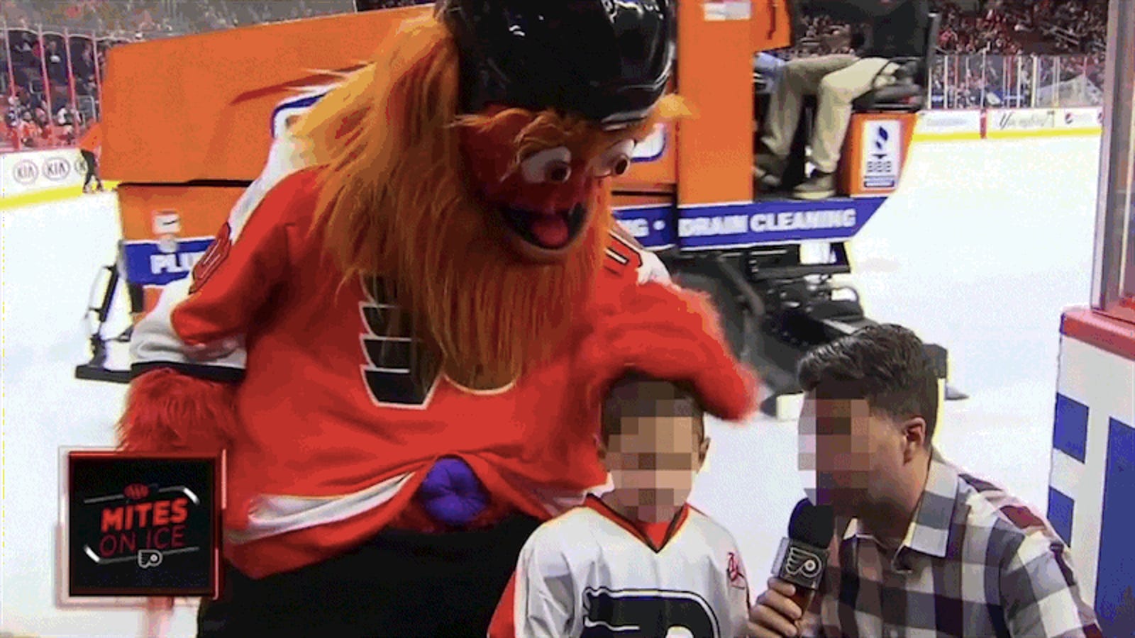 photo of Gritty Cover-Up? No One Can Explain Mascot's Purple Hole image