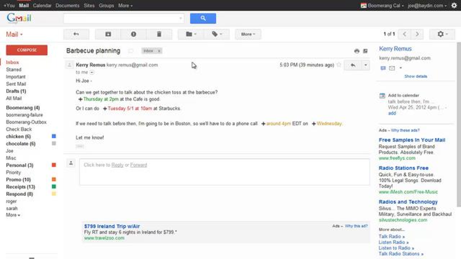 when was boomerang for gmail invented