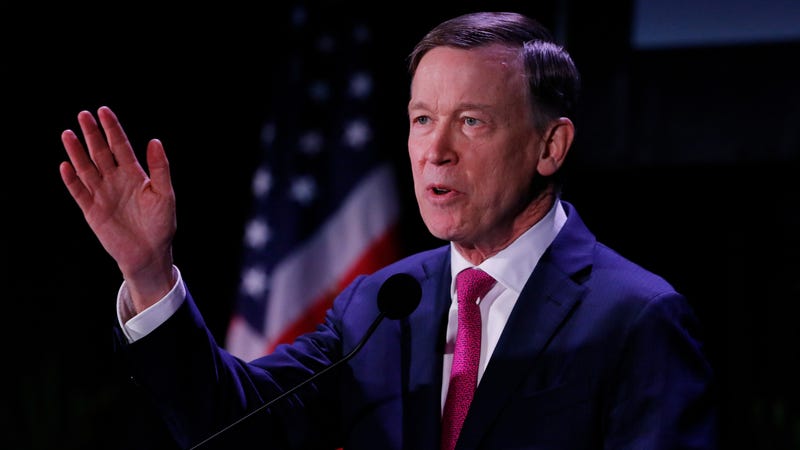 John Hickenlooper speaks at the Democratic presidential candidates NALEO Candidate Forum in June.