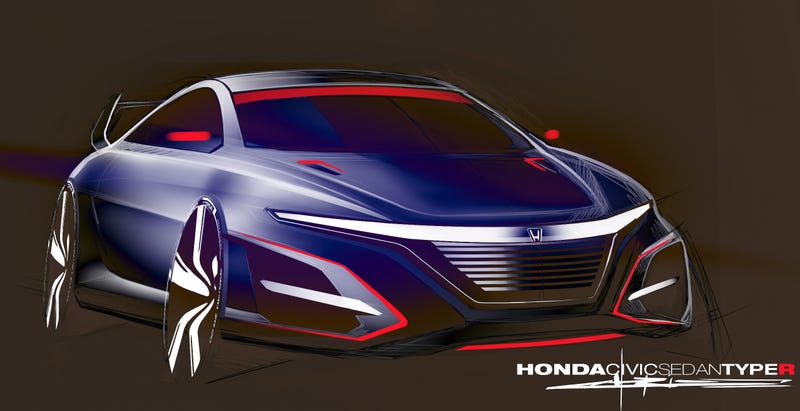 Illustration for article titled 2016 Civic Type-R is coming!!!. Civic's next gen will be launch in Spring