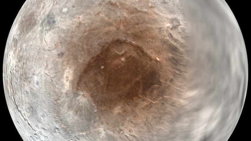 We Finally Know What This Big Red Splotch on Pluto's Moon Is