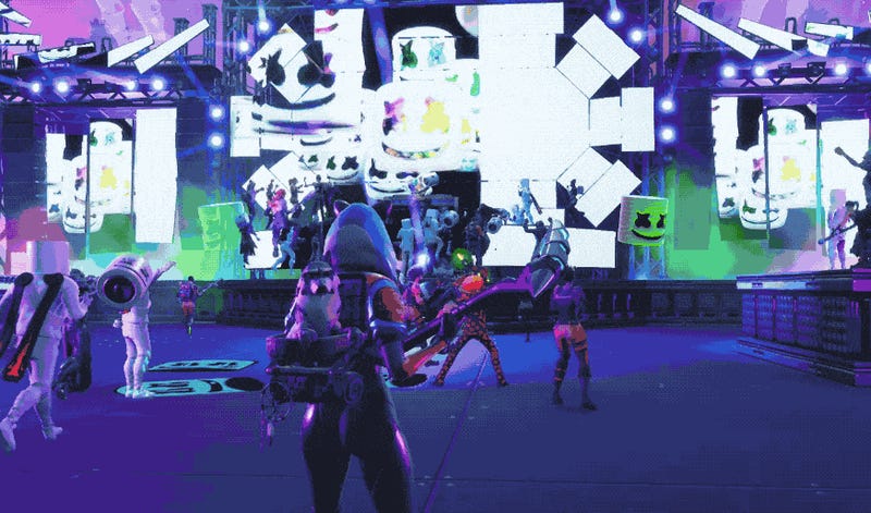 fortnite had an in game marshmello concert and it was actually pretty great - marshmallow dj fortnite event