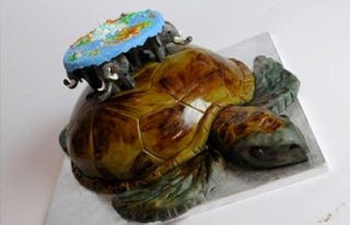 Illustration for article titled Discworld Cake Is Almost Too Wonderful To Eat