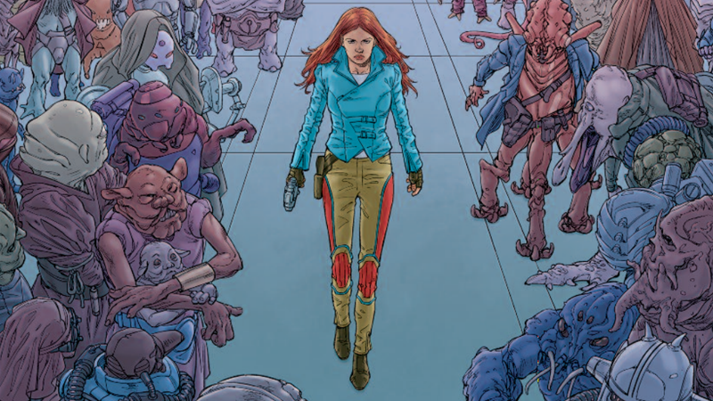 Illustration for article titled First Look at IDW's New Scifi Bounty Hunter Series, Satellite Falling