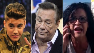 Justin Bieber; Donald Sterling; Janelle AmbrosiaTheo Wargo/Getty Images; Robyn Beck/Getty Images; YouTube Screenshot