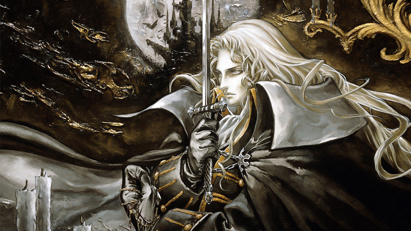 Castlevania: Symphony of the Night box art by Ayami Kojima.
