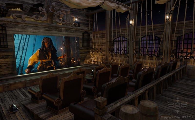 This Pirate Themed Home Theater Should Serve Nothing But Expensive Rum Ilration For Article Led This Pirate Themed Home Theater Should Serve Nothing But Expensive Rum