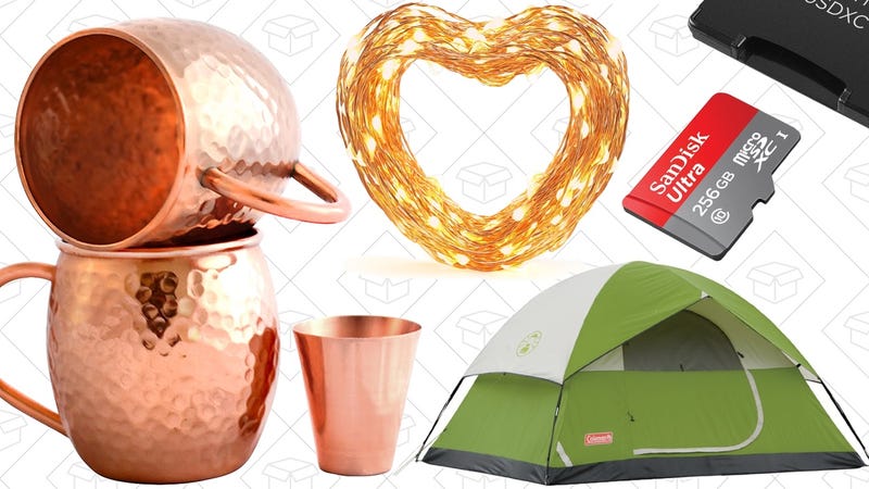 Illustration for article titled Today's Best Deals: Flash Storage Blowout, String Lights, Camping Gear, and More