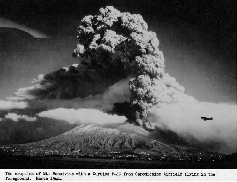 Image result for volcano eruption in italy during wwII