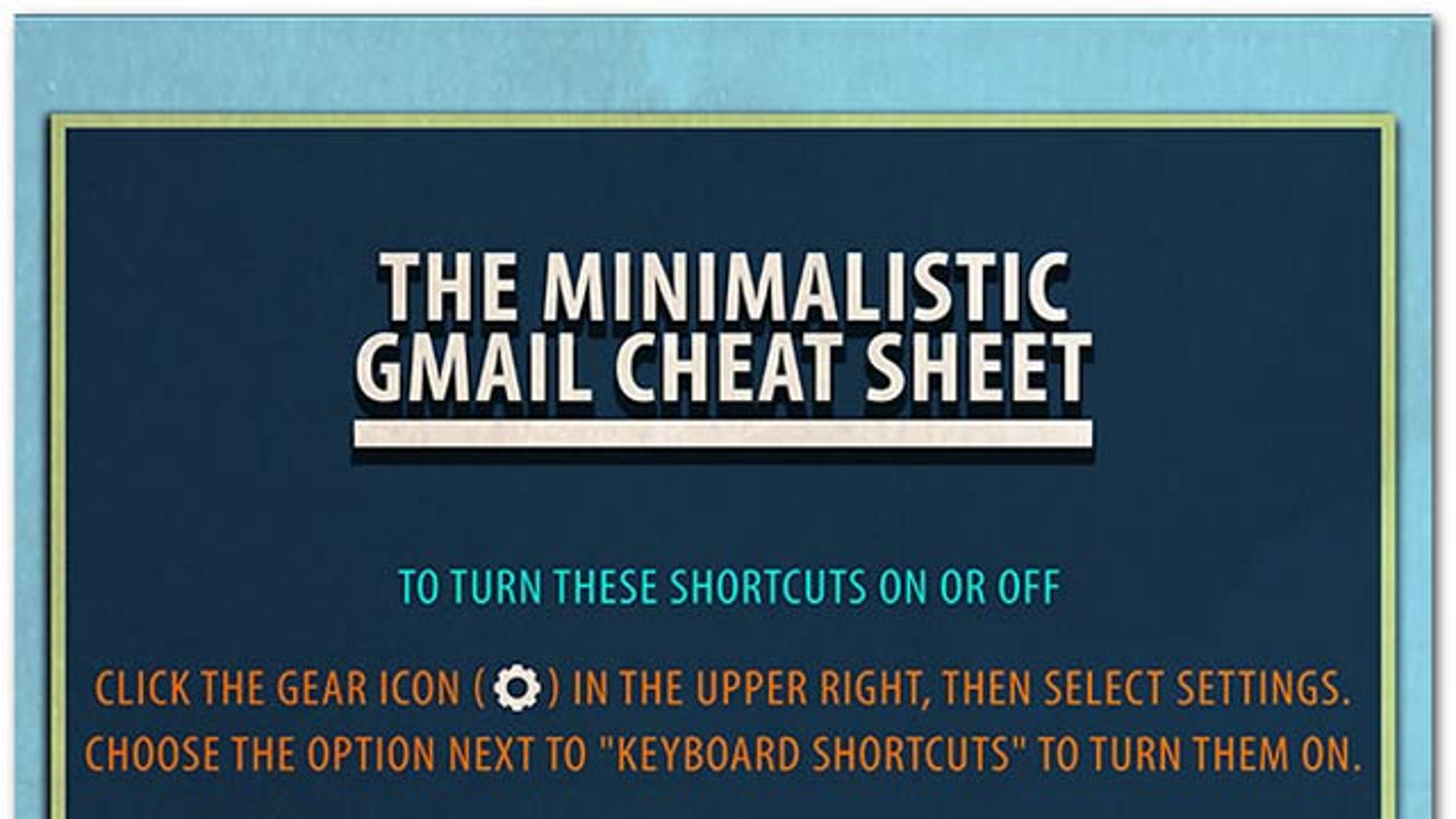 gmail keyboard shortcuts tabs