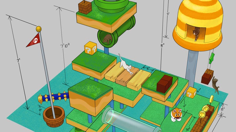 Illustration for article titled A Blueprint For A 70 Square Foot Cat Paradise