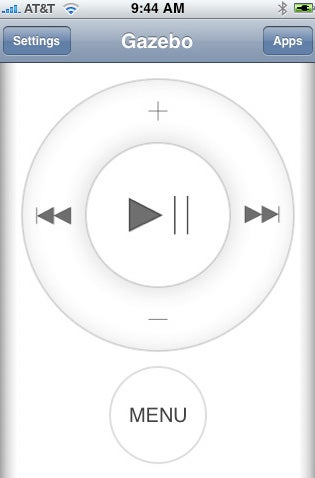 Illustration for article titled Rowmote Brings Apple's Front Row Remote to the iPhone (Unofficially)