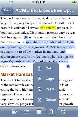 Illustration for article titled Quickoffice Word and Excel Office Suite For The iPhone Now Available in App Store
