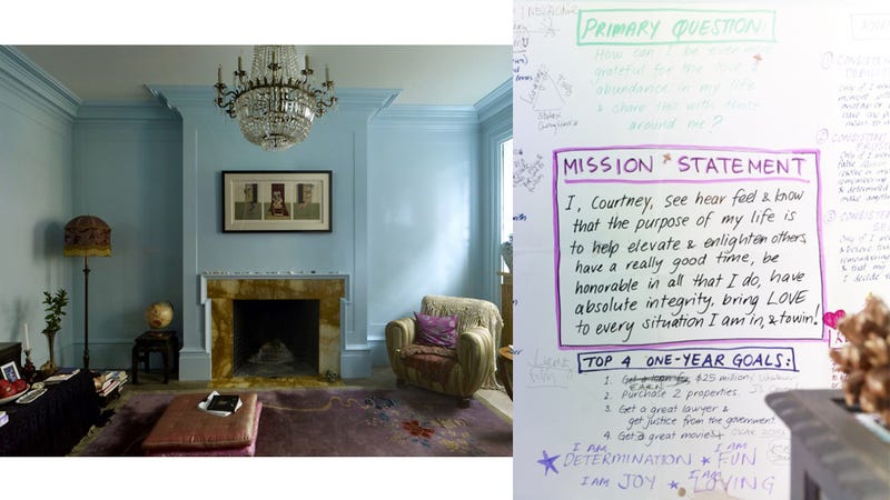Illustration for article titled A Peek At The Vision Board Inside Courtney Love's Tasteful Townhouse