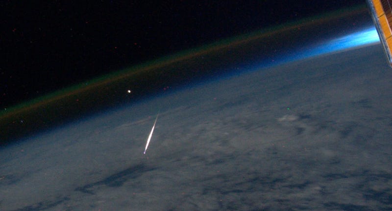 Illustration for article titled And now, the Perseid shower from the International Space Station