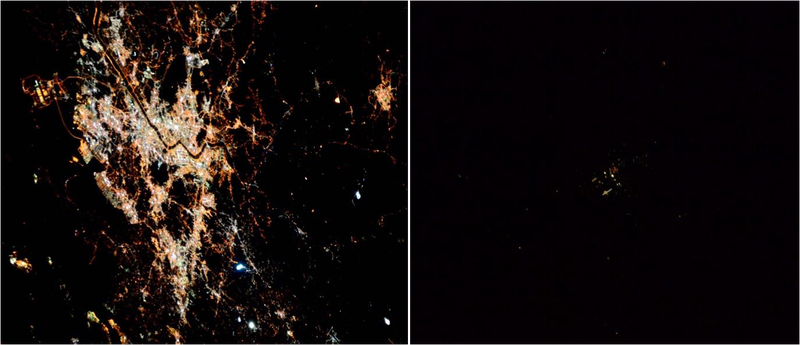 Illustration for article titled Corea del Norte vista desde el espacio casi no existe
