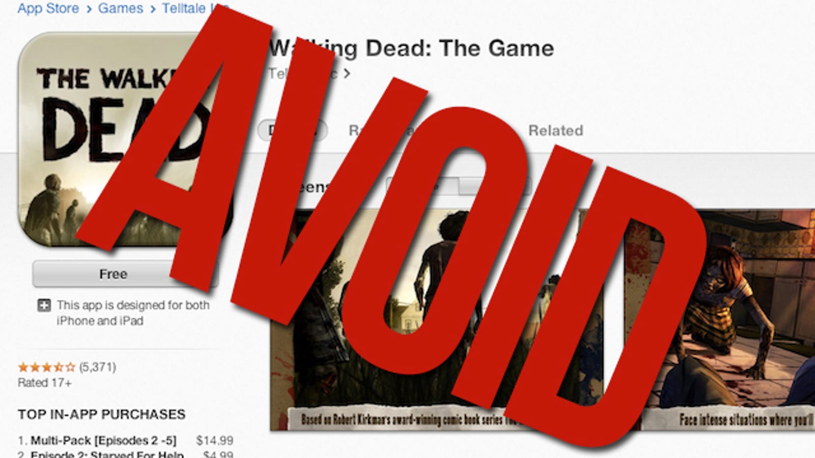 On Second Thought Play The Walking Dead On Anything But An Iphone