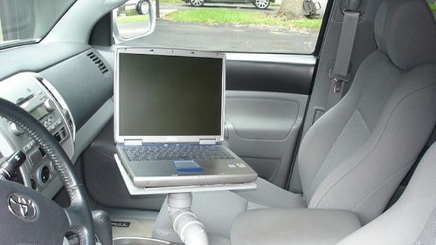 Turn Your Car's Cup Holder Into a Laptop Stand