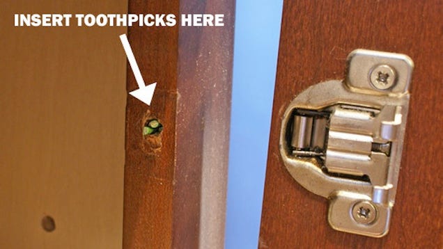 Fix a Stripped Screw Hole with Toothpicks