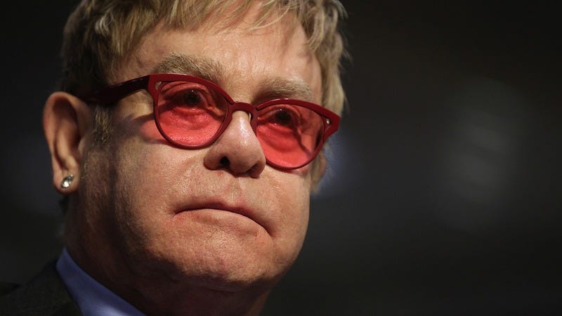Elton John looking sort of menacing.