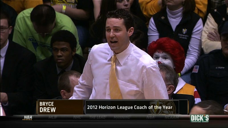 Illustration for article titled Ronald McDonald Loved Seeing Bryce Drew, But The Ole Miss Fan Sitting Next To Him Just Grimaced The Whole Game