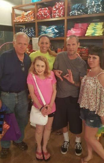 Amber Guyger pictured with her father, mother, brother-in-law Noe Garza and sister Alana Guyger