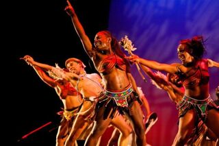 Dancers from Step Afrika! perform.Step Afrika!