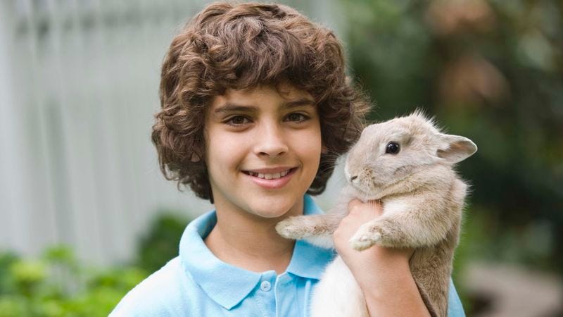The child and his hopelessly condemned pet.
