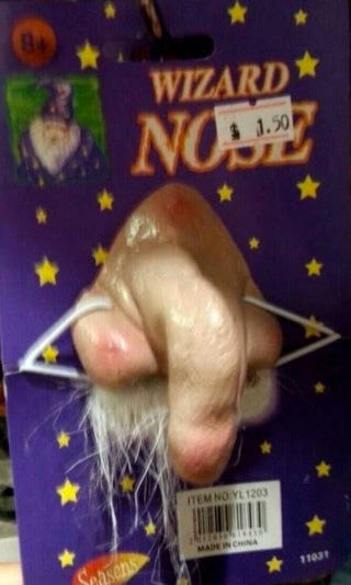 Halloween Wizard Nose Looks Like A Hefty Set Of Dick And Balls