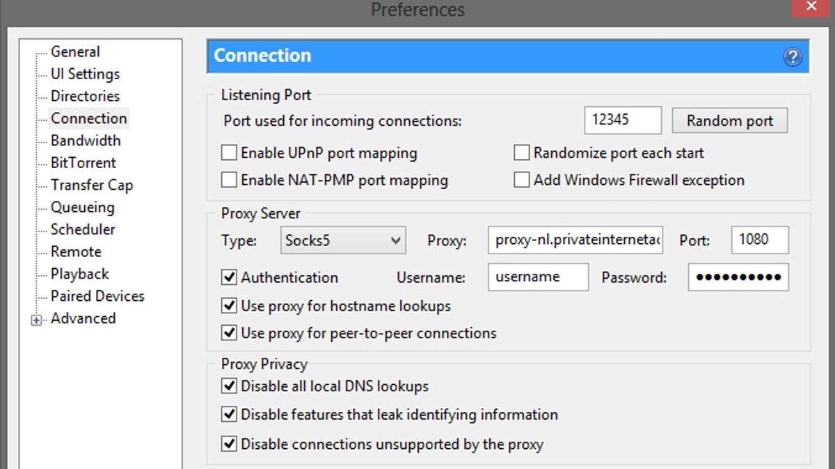 Proxy properties