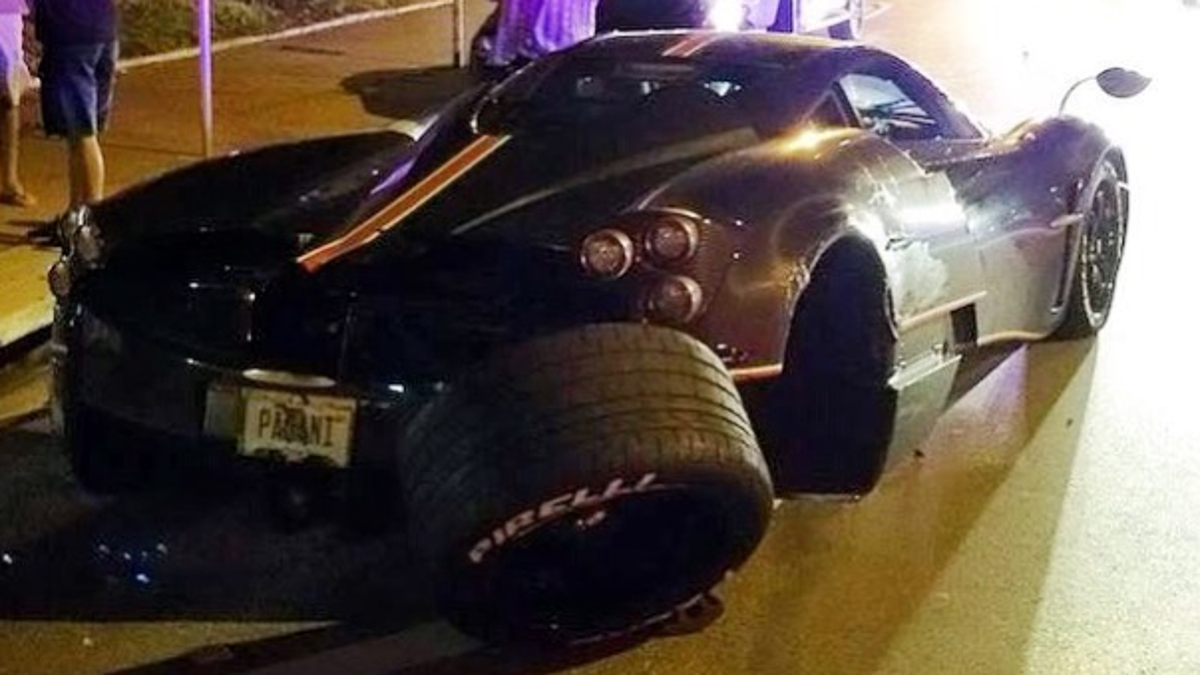Lewis Hamilton Pagani Crash