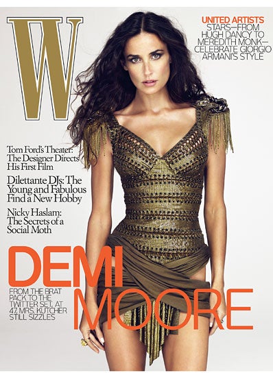 Illustration for article titled Was Demi Moore Photoshopped Onto Model's Body For W? Not Likely.