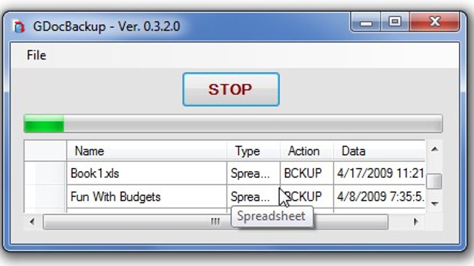 GDocBackup Makes an Offline Backup of Google Docs