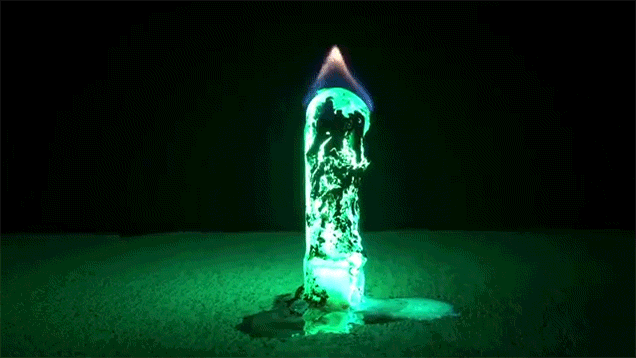 A Melting Glow Stick Is Like the Most Spectacular Candle