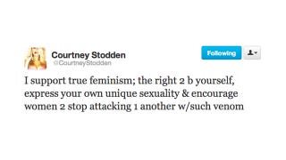 Illustration for article titled Courtney Stodden Is a Believer in True Feminism, So Haters to the Left