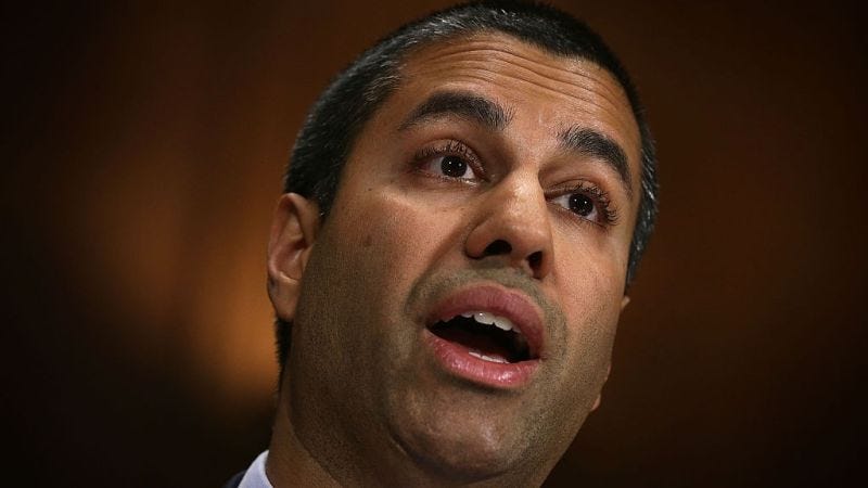 El presidente de la FCC, Ajit Pai. Foto: Getty