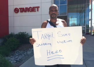 Michael Turner stands outside the Pittsburgh Target where he and three friends stopped a mentally ill man from going on a stabbing rampage.WPXI Screenshot