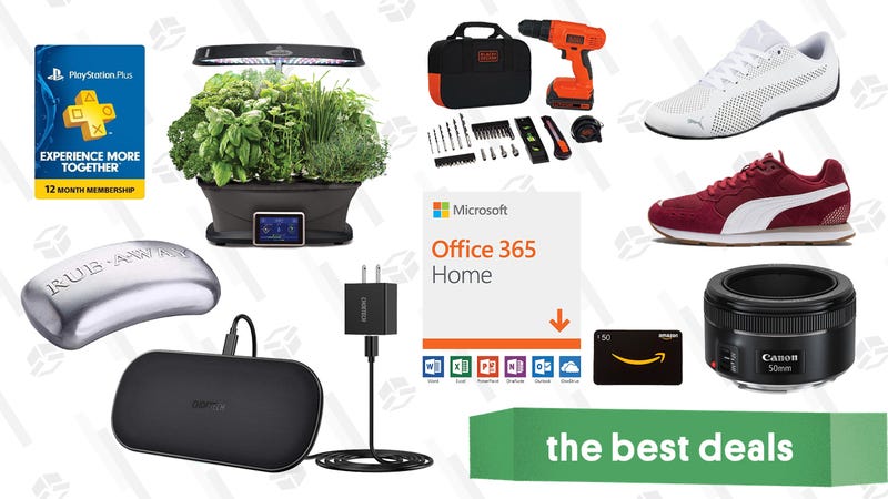Illustration for article titled Thursday's Best Deals: PlayStation Plus, AeroGarden, Puma, Anker Headphones, and More