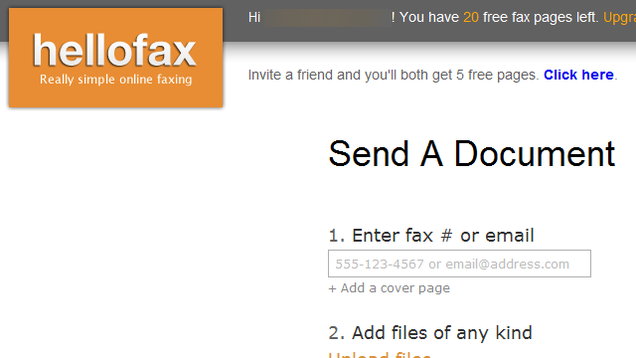 Occasional faxing