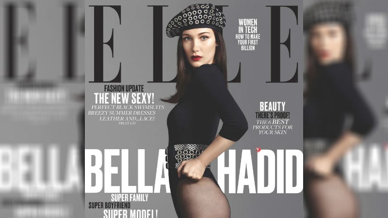 Illustration for article titled Bella Hadid Follows Up Vogue Turkey Cover With Elle