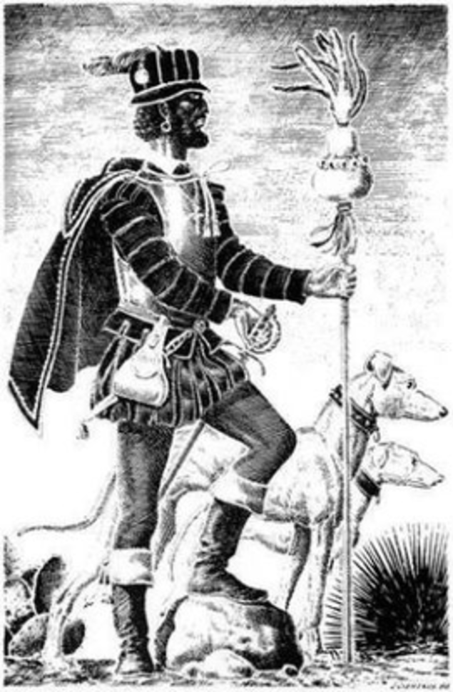 "Estavanico," by Jose Cisneros, published in Cleve Hallenbeck's The Journey of Fray Marcos de Niza (1973)