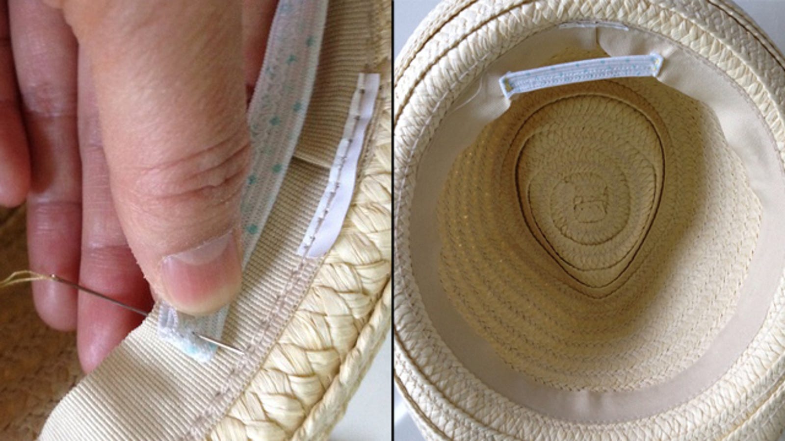 Tighten a Loose Hat with a Piece of Elastic