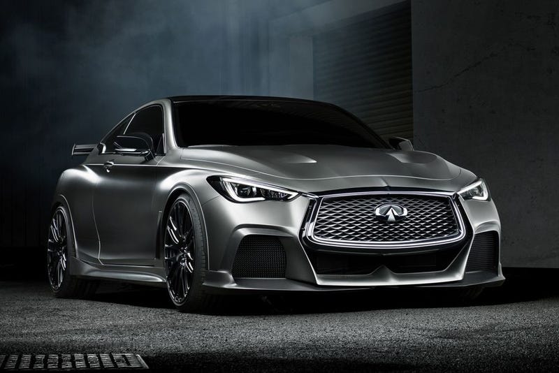 Illustration for article titled The Infiniti Q60 Black S Concept Is A Nasty 500 HP Hybrid With F1-Style KERSÂ