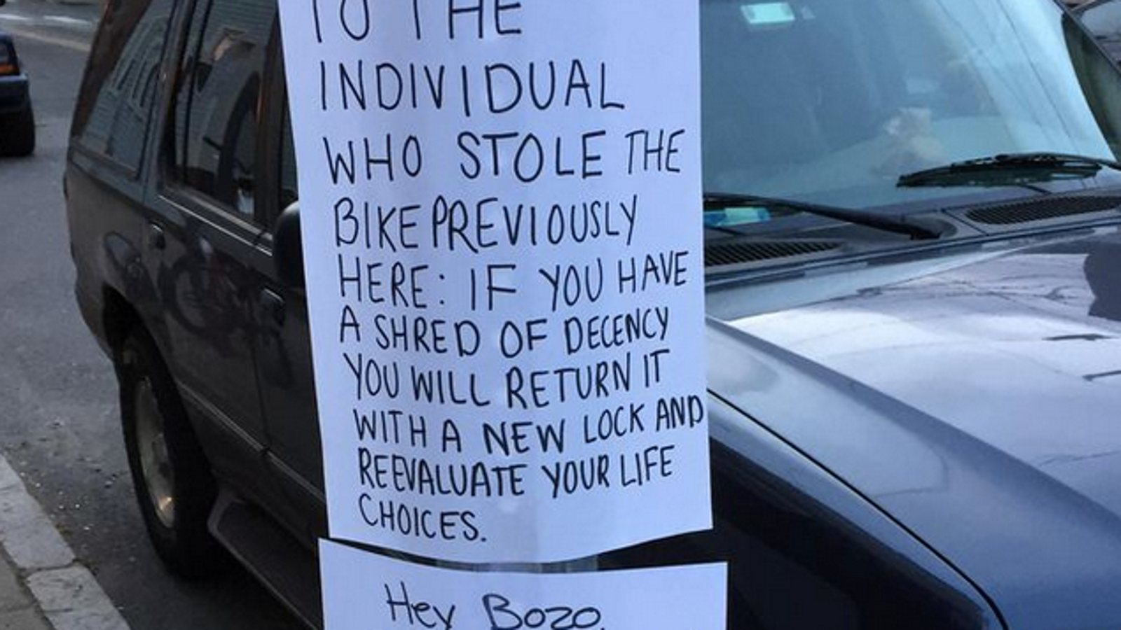 Passive-Aggressive Notes Explain Bike Parking Laws