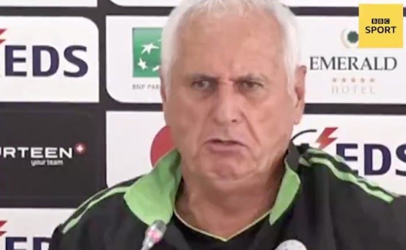 Illustration for article titled Kosovo's Manager Doesn't Appear To Have An Inside Voice